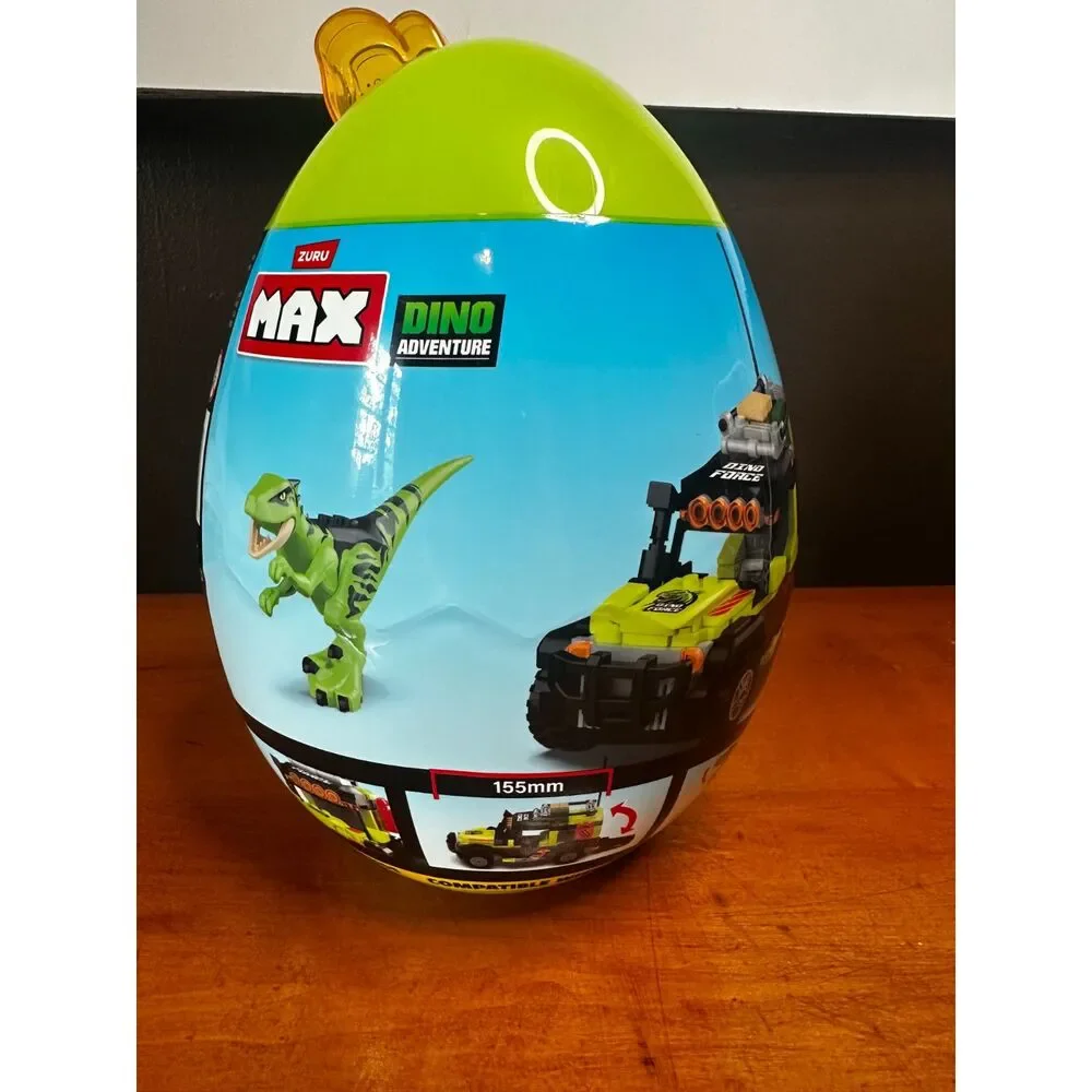 Zuru MAX Dino Adventure Building Set Kids 238pc Green Raptor Force Egg 83158